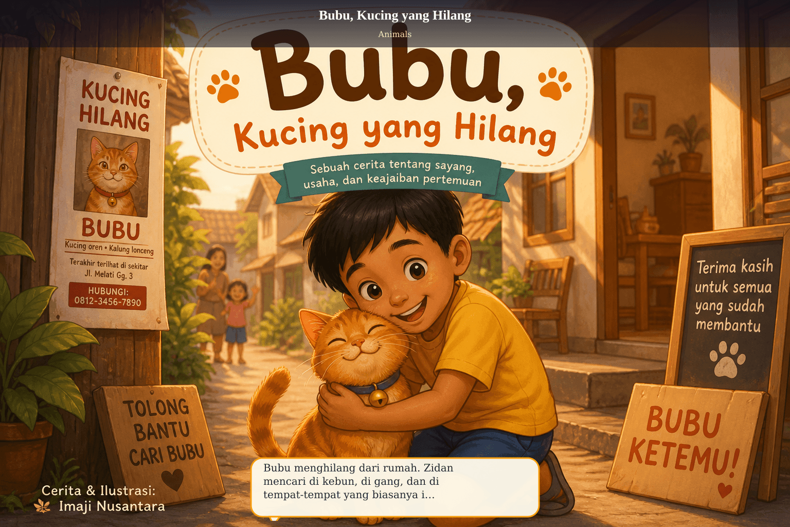 Bubu, Kucing yang Hilang